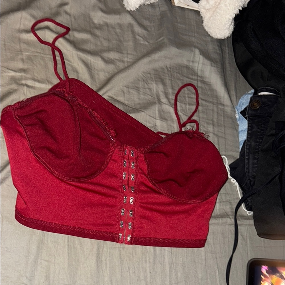 SHEIN Red Crop Top
